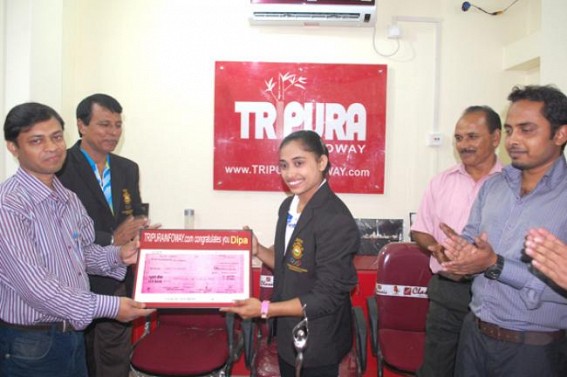 TRIPURAINFOWAY felicitates Dipa Karmakar, wishes for greater success at Asian Games